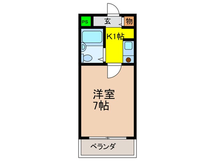 カプコン北田辺の物件間取画像