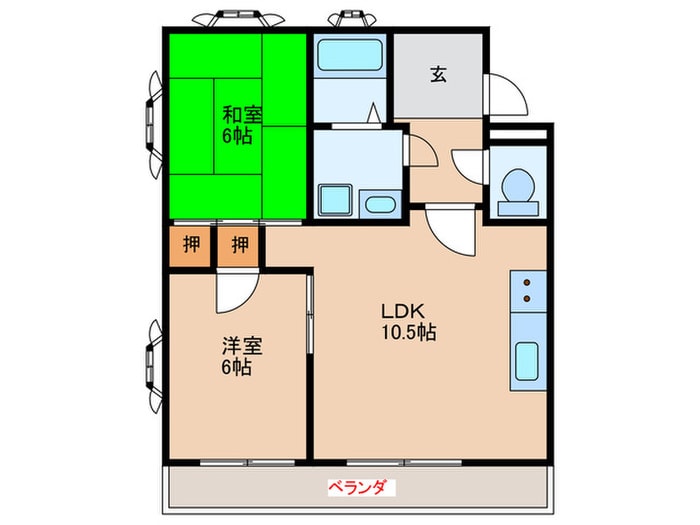 平野第１マンションの物件間取画像