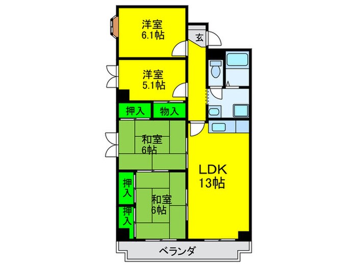 ライブリ－高石の物件間取画像