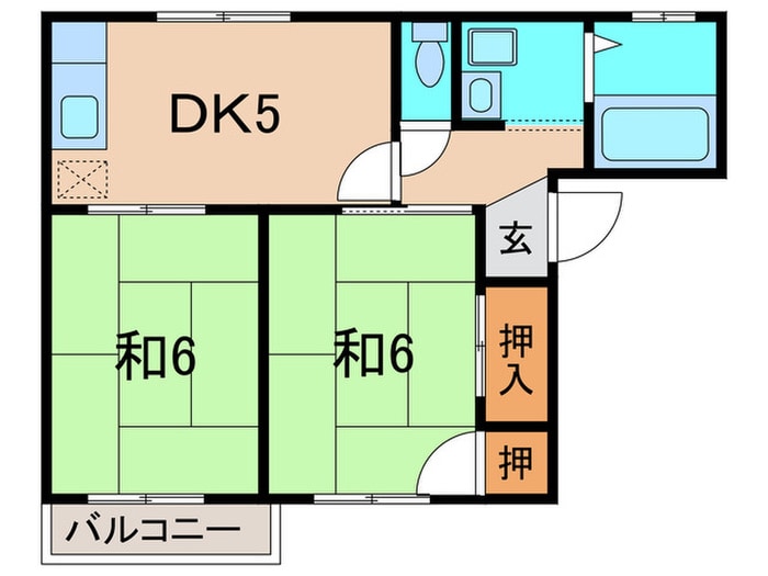 辰己ハイツの物件間取画像