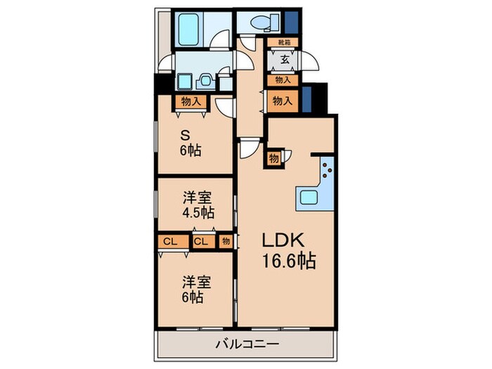 ﾘｿｼｴ京都河原町ｴｸｽ（204）の物件間取画像