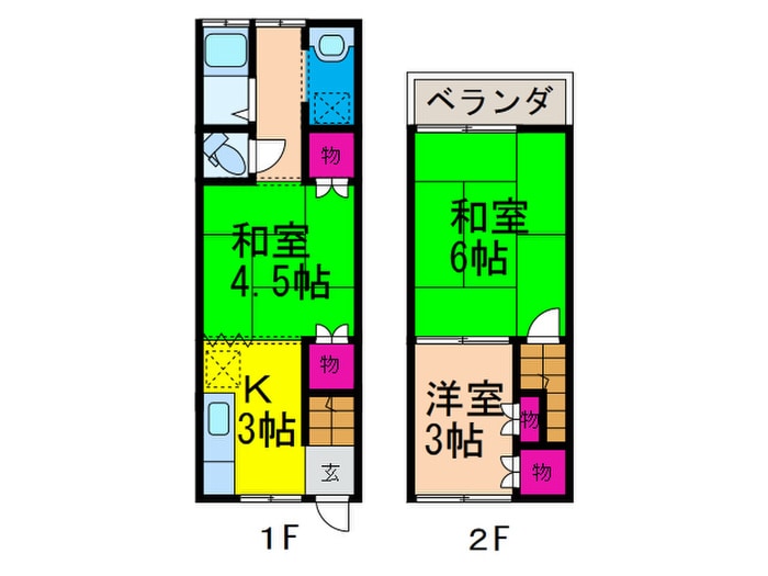 畑野貸家の物件間取画像