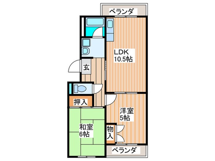 シャ－ンティⅡの物件間取画像