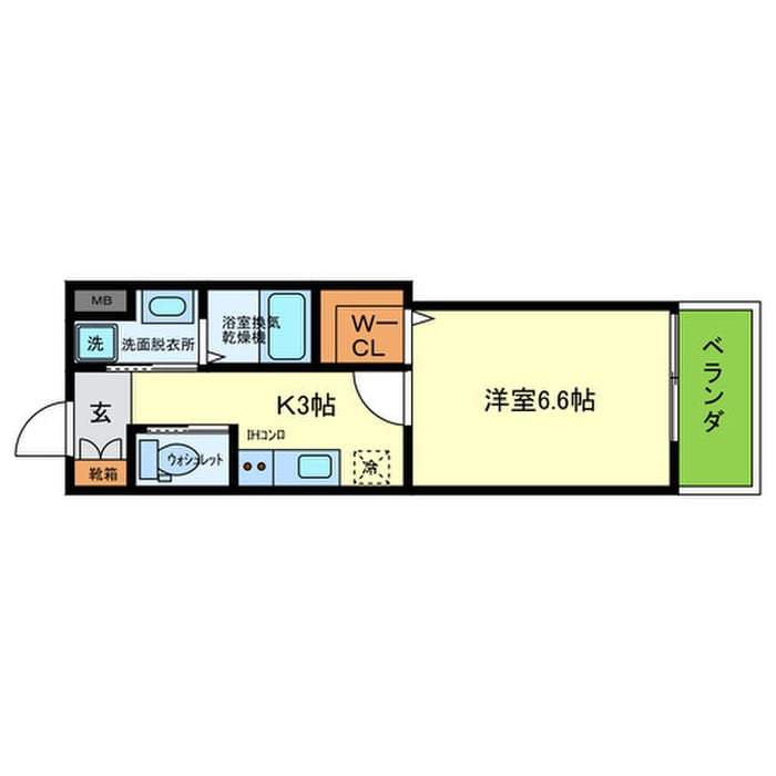 Vento上甲子園の物件間取画像