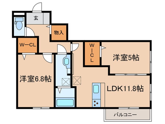 エテルノ塚口の物件間取画像