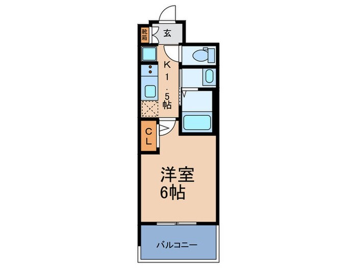 ｴｽﾃﾑｺｰﾄ難波ｻｳｽﾌﾟﾚｲｽⅧﾊｲﾄﾞ(907)の物件間取画像