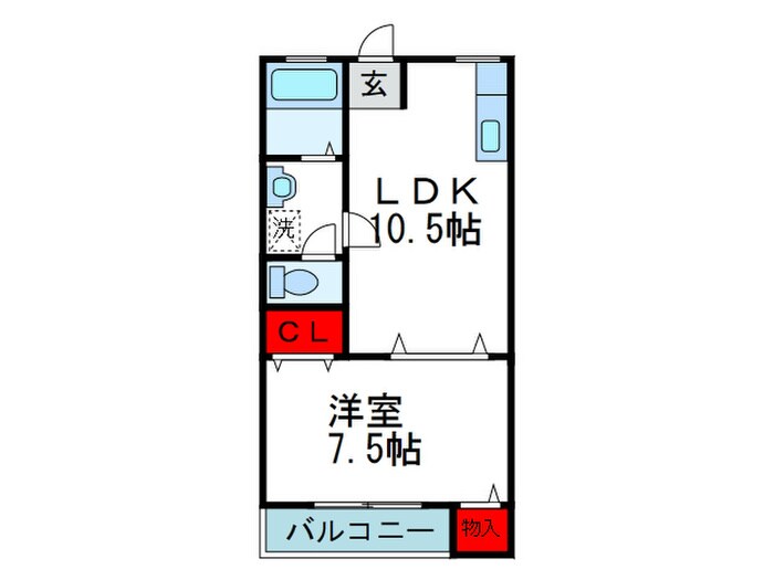 千里山サンコ－ポの物件間取画像