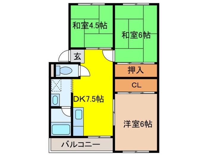 磯コ－ポの物件間取画像