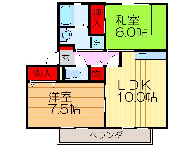 パナハイツ　サンユウの物件間取画像
