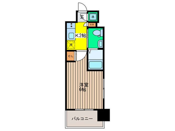 ｴｽﾘｰﾄﾞ京橋ﾉｰｽﾌﾟﾚｲｽ（305）の物件間取画像