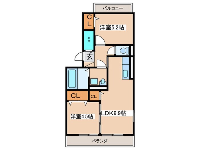 アビ－ロ－ド巽東の物件間取画像