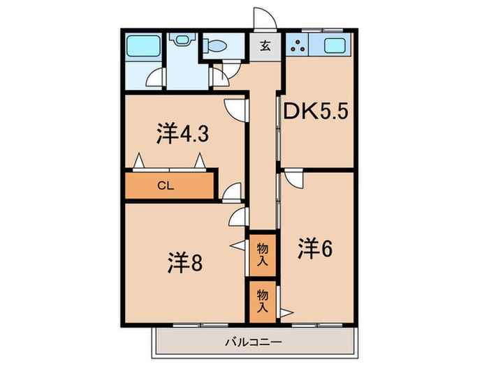 ネオライフ西宮（507）の物件間取画像