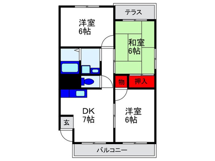 第Ⅱメゾンユタカの物件間取画像