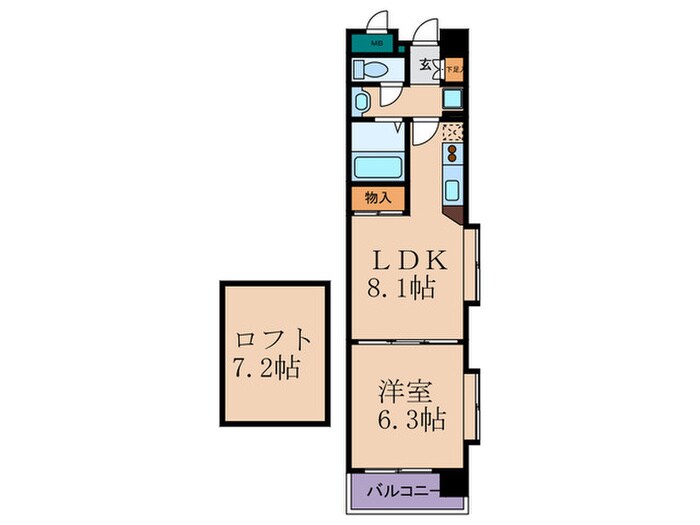 コンソラ－レ同心の物件間取画像