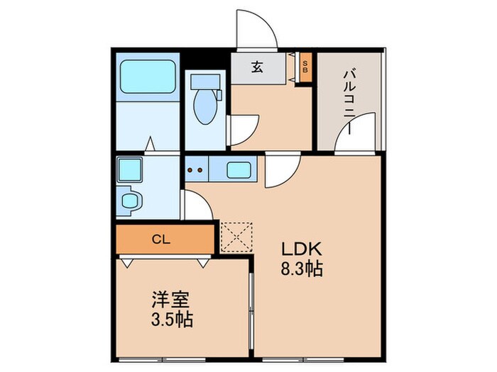 ﾊｰﾓﾆｰﾃﾗｽ太秦安井辻ノ内町の物件間取画像