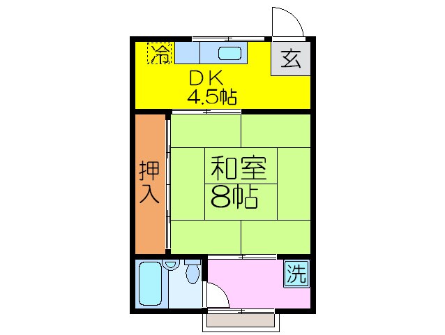 高瀬ハイツの物件間取画像