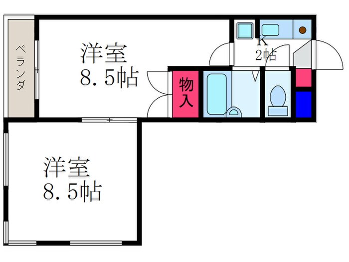 グランド－ル渡辺Ⅱの物件間取画像