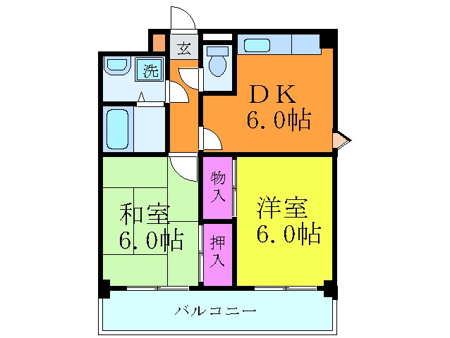 メゾンローレルの物件間取画像