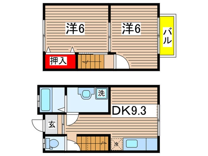 大覚寺貸家の物件間取画像