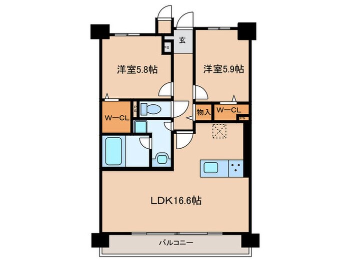 クリスタ京都の物件間取画像