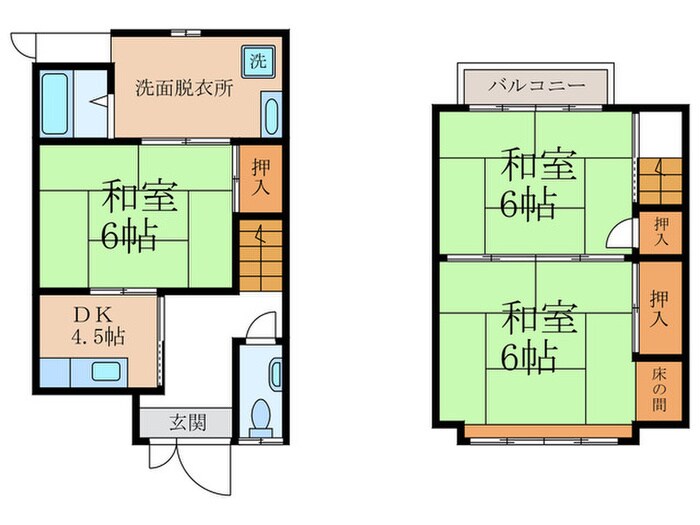 花園土堂町貸家の物件間取画像