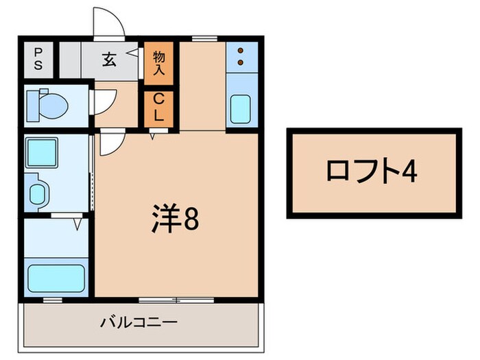 篠原伯母野山三丁目アパートの物件間取画像