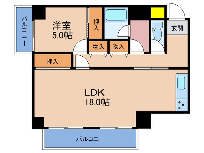 朝日プラザ梅田（1505）の物件間取画像