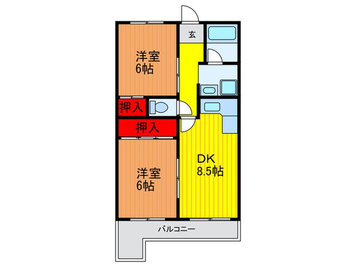 グランドヒル水橋の物件間取画像