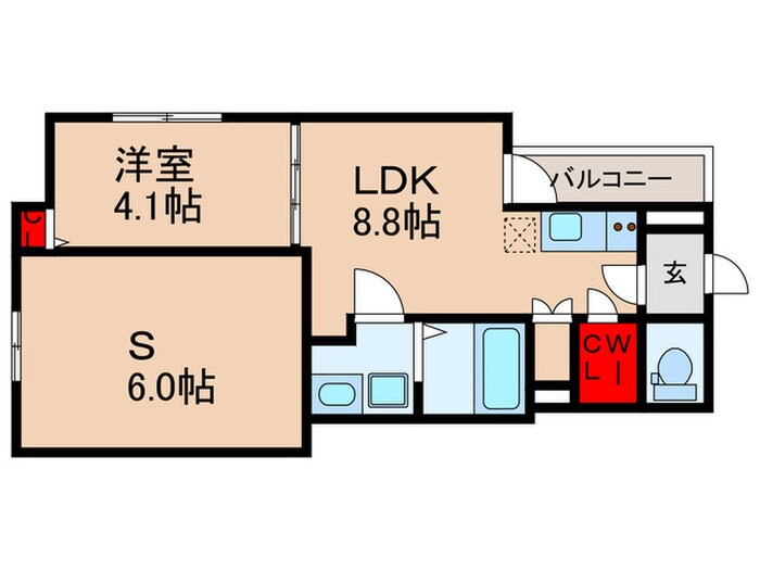 グローリア西昇の物件間取画像