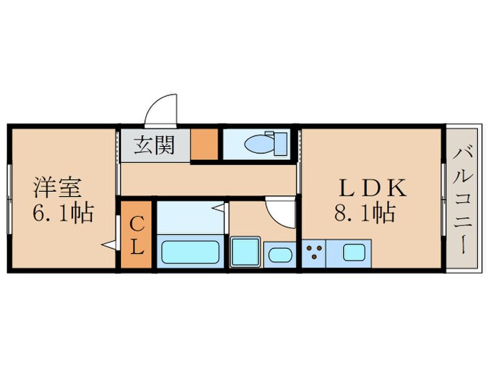 ウッドステージ桜　壱号館の物件間取画像