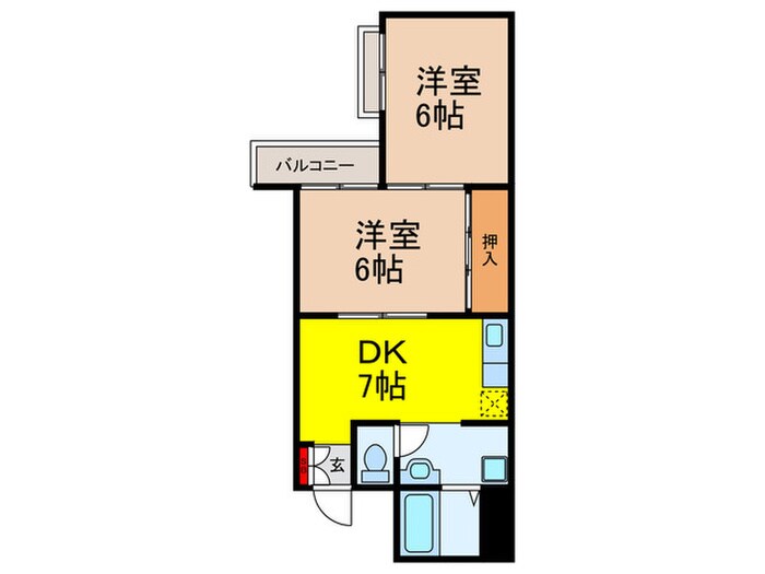 サンハイツ松山の物件間取画像