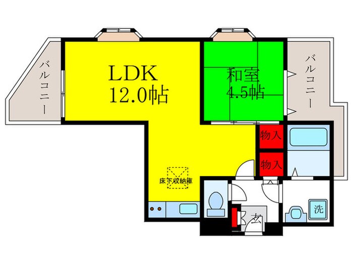 ﾗｲｵﾝｽﾞﾏﾝｼｮﾝ緑地公園第10（101）の物件間取画像