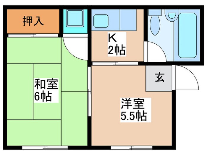 喜連西第二コーポの物件間取画像