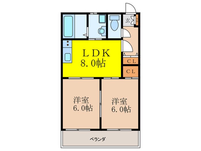 第2星栄ﾊｲﾂの物件間取画像