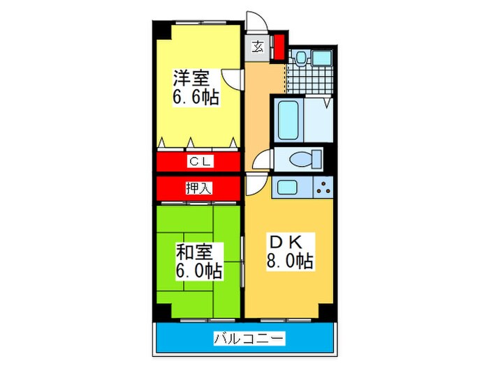 エステ－ト城東Ⅰの物件間取画像