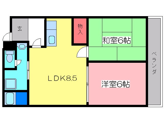 宏栄ハイツの物件間取画像
