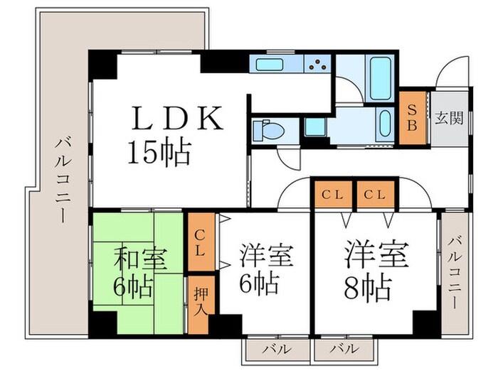 コンチネンタルヒロの物件間取画像