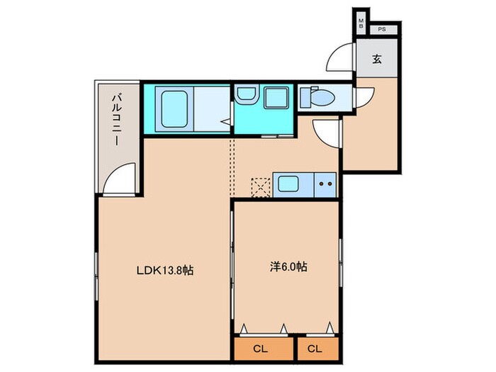 フジパレス遠里小野ウエストの物件間取画像