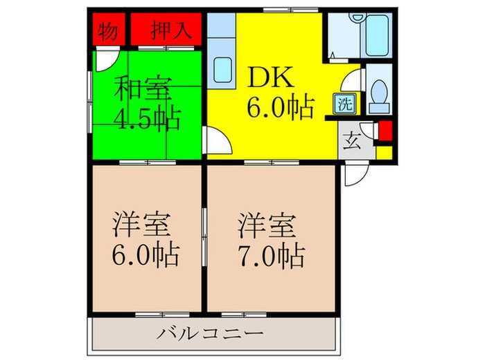 オ－テｲ－ハイツ池田の物件間取画像