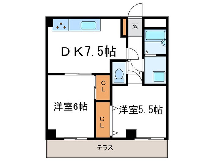 ＥＩＫＯハイツの物件間取画像