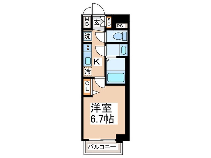 ﾌﾟﾚｻﾝｽ海老江ジャルダン(804)の物件間取画像