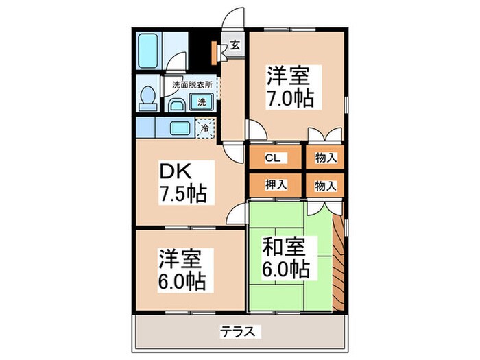 フィルコ－トりんくうＢ棟の物件間取画像