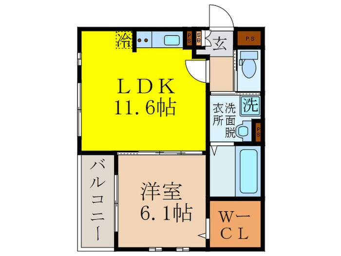 ヴィリダーリウム上山手の物件間取画像