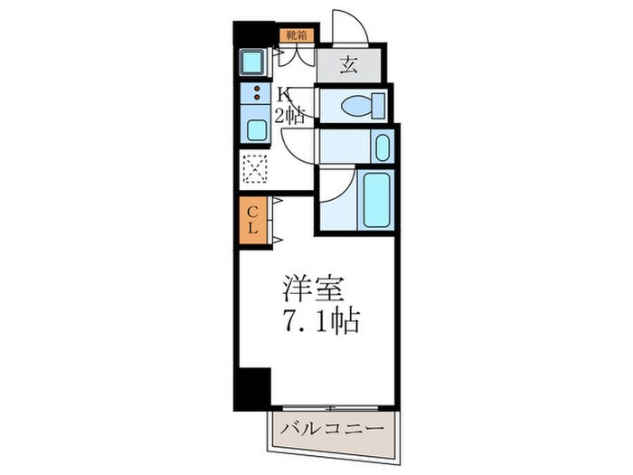 CQレジデンス京都御所西(704)の物件間取画像