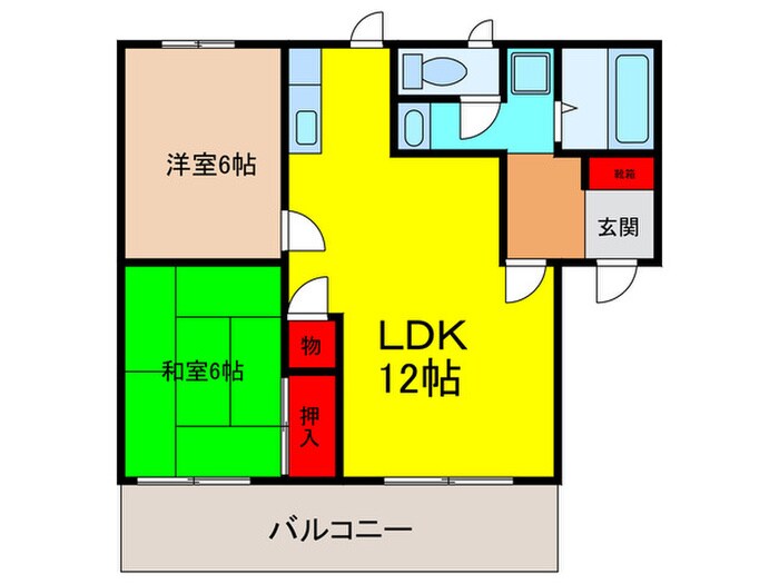 サニーコート高安A棟の物件間取画像