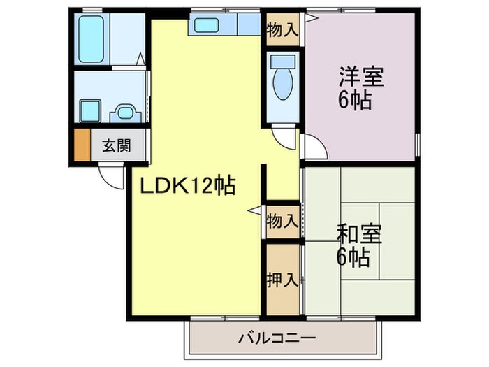 パ－クヒル王塚台Ｂの物件間取画像