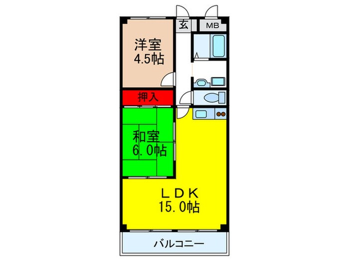 北大阪ハイツの物件間取画像