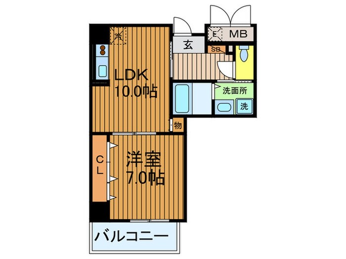 グランルージュ城東の物件間取画像