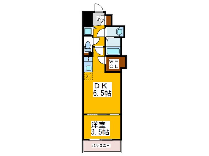 スワンズシティ谷町ブリエ(504)の物件間取画像