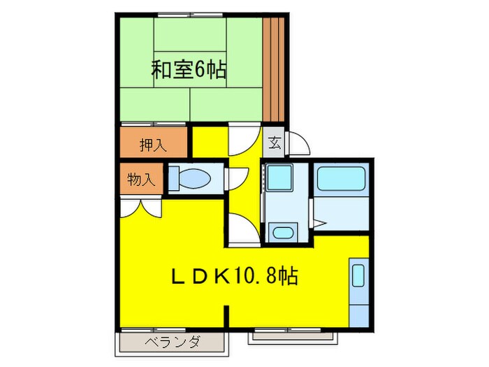 谷口町ハイツＡの物件間取画像